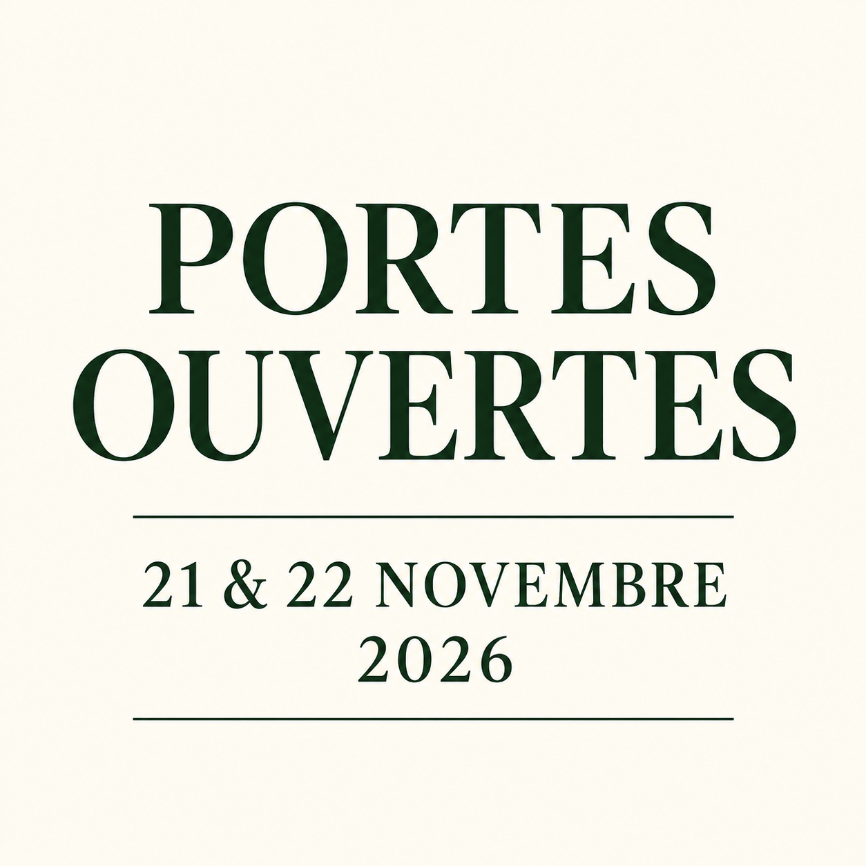 Portes Ouvertes domaine Sauveroy, 21 et 22 Novembre 2026